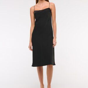 Black Slip Midi Dress